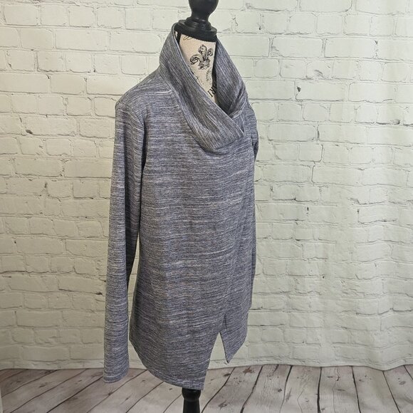 Danskin Blue French Terry Bliss Wrap Cardigan M - Picture 3 of 7